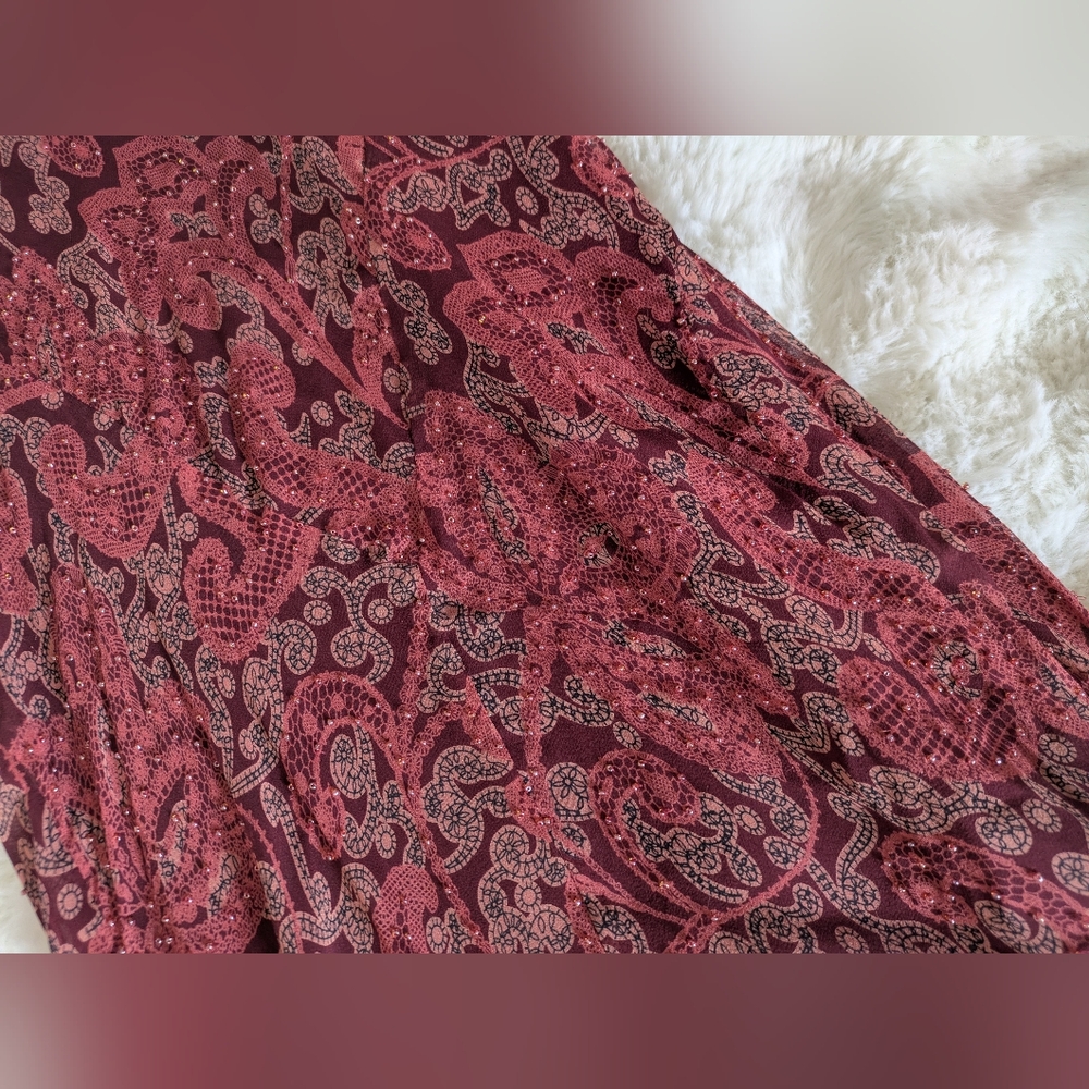 Beautiful 90s Silk Beaded Bias Slip Dress - Picture 9 of 16